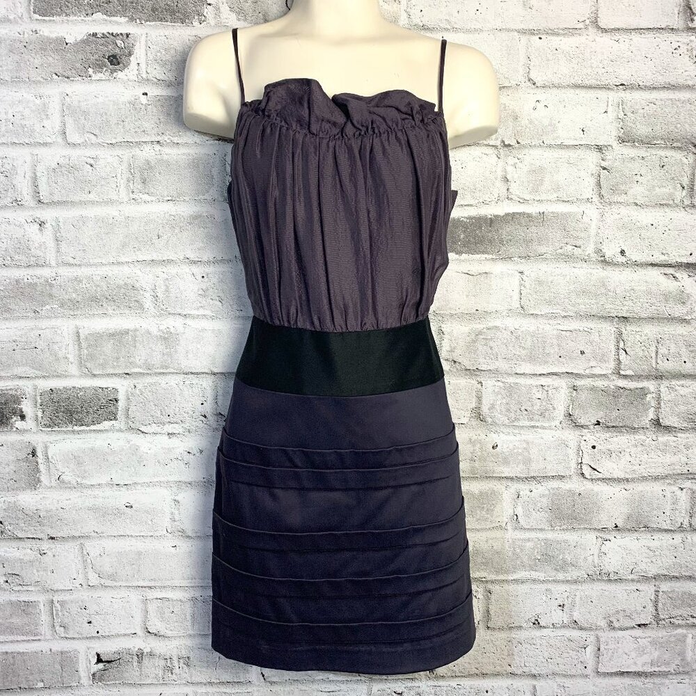 Black Halo 100% Silk Purple Cocktail Dress